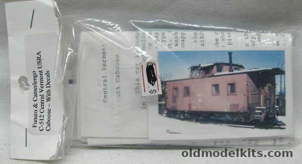 Funaro & Camerlengo 1/87 USRA Caboose Central Vermont - Resin HO Craftsman Kit - Bagged, C-512 plastic model kit